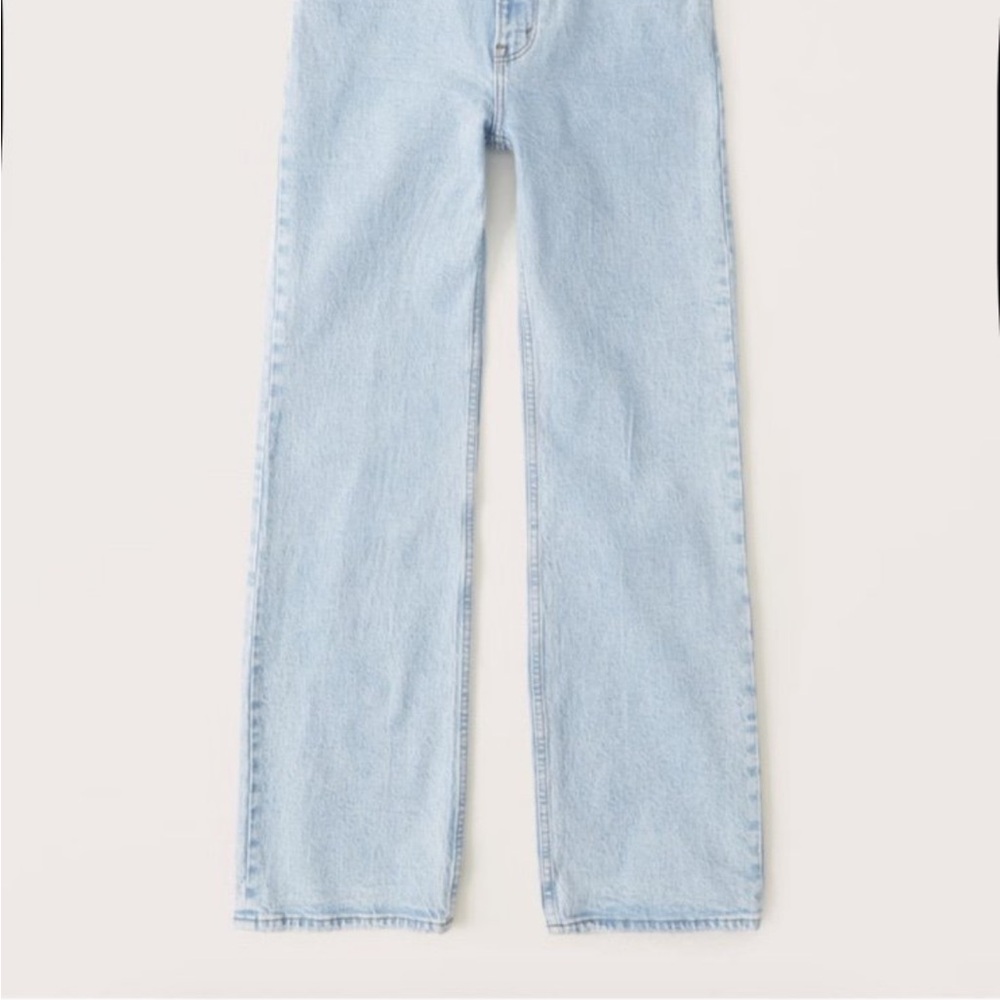 Abercrombie & Fitch Blue Flare Wide Leg Jeans